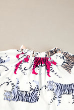 Load image into Gallery viewer, Printed Tie Neck Long Sleeve Blouse