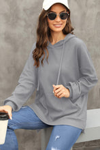 Load image into Gallery viewer, Waffle-Knit Long Sleeve Hoodie