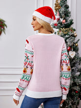 Load image into Gallery viewer, Christmas Element Round Neck Long Sleeve Sweater