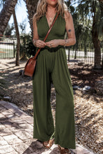 Load image into Gallery viewer, V-Neck Sleeveless Wide Leg Jumpsuit