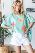 Load image into Gallery viewer, HOPELY Floral Waffle Oversize T-Shirt