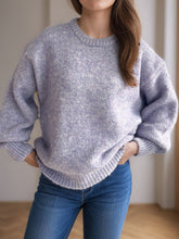 Load image into Gallery viewer, Round Neck Long Sleeve Sweater