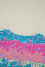 Load image into Gallery viewer, Plus Size Leopard Notched Long Sleeve Blouse