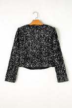 Load image into Gallery viewer, Sequin Open Front Long Sleeve Jacket