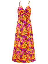 Load image into Gallery viewer, Twisted Printed V-Neck Cami Dress