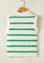 Load image into Gallery viewer, Striped Round Neck Sweater Vest