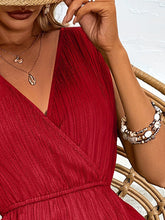 Load image into Gallery viewer, Textured Surplice Sleeveless Romper