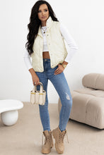 Load image into Gallery viewer, Snap Down Texture Vest Coat with Pockets