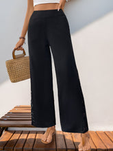 Load image into Gallery viewer, Lace Detail Wide Leg Pants