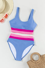 Load image into Gallery viewer, Contrast Scoop Neck Two-Piece Swim Set