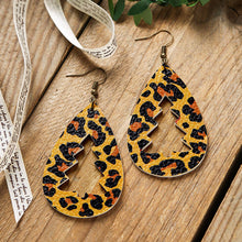Load image into Gallery viewer, PU Leather Cutout Christmas Tree Earrings