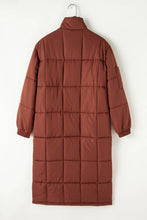 Load image into Gallery viewer, Pocketed Bubble Texture Long Sleeve Longline Winter Coat