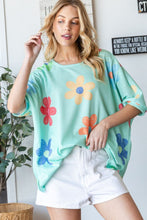 Load image into Gallery viewer, HOPELY Floral Waffle Oversize T-Shirt