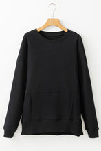 Load image into Gallery viewer, Solid Color Round Neck Long Sleeve Sweatshirt