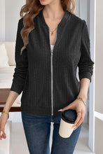 Load image into Gallery viewer, Baseball Collar Zip Up Long Sleeve Jacket