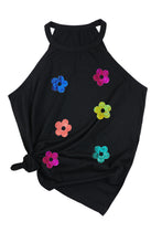Load image into Gallery viewer, Sequin Flower Round Neck Tank