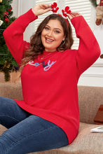Load image into Gallery viewer, Plus Size MERRY Round Neck Long Sleeve Sweater