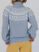 Load image into Gallery viewer, Contrast Turtleneck Long Sleeve Sweater