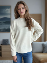 Load image into Gallery viewer, Round Neck Drop Shoulder Long Sleeve Sweater
