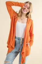 Load image into Gallery viewer, And The Why Full Size Thermal Hooded Open Front Cardigan with Pockets