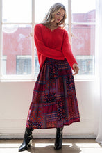 Load image into Gallery viewer, ODDI Full Size Printed Tiered Maxi Skirt