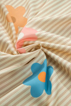 Load image into Gallery viewer, Striped Flower Button Up Long Sleeve Shirt
