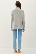 Load image into Gallery viewer, Be Cool Side Slit Mock Neck Long Sleeve Tunic Top