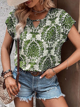 Load image into Gallery viewer, Printed Short Sleeve Blouse