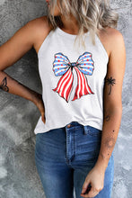Load image into Gallery viewer, Bow Graphic Grecian Neck Tank