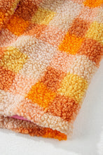 Load image into Gallery viewer, Checkered Long Sleeve Sherpa Hooded Jacket