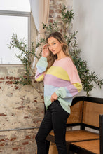 Load image into Gallery viewer, Sew In Love Full Size Color Block Round Neck Dropped Shoulder Sweater