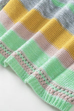 Load image into Gallery viewer, Contrast Striped Boat Neck Dropped Shoulder Sweater