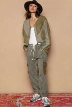 Load image into Gallery viewer, POL Quilted Knit Viding Detail Knit Patch Jacket