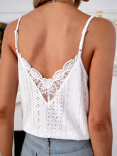 Load image into Gallery viewer, Eyelet Lace Detail V-Neck Cami