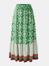 Load image into Gallery viewer, Geometric Elastic Waist Maxi Skirt