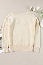 Load image into Gallery viewer, Plus Size Crochet Flower Round Neck Long Sleeve Sweater