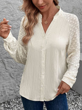 Load image into Gallery viewer, Textured Notched Long Sleeve Shirt