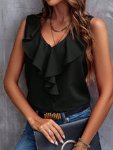 Load image into Gallery viewer, Ruffled V-Neck Tank