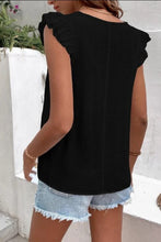 Load image into Gallery viewer, Full Size Ruffled V-Neck Cap Sleeve Blouse