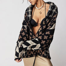 Load image into Gallery viewer, Collared Neck Long Sleeve Cardigan