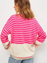 Load image into Gallery viewer, Striped Mock Neck Long Sleeve Sweater