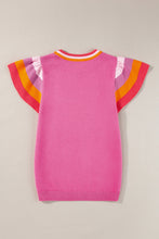 Load image into Gallery viewer, Color Block Round Neck Knit Top