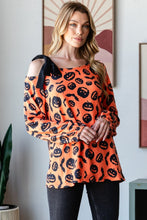 Load image into Gallery viewer, Heimish Pumpkin Print One Shoulder T-Shirt