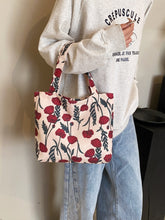 Load image into Gallery viewer, Printed Canvas Handbag with Zipper