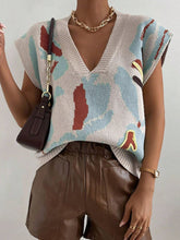 Load image into Gallery viewer, Color Block V-Neck Sweater Vest