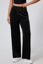 Load image into Gallery viewer, Drawstring Elastic Waist Straight Leg Pants