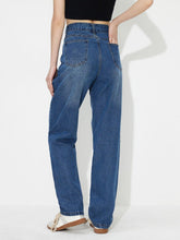 Load image into Gallery viewer, Asymmetric Waist Jeans with Pockets