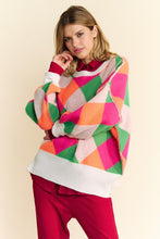 Load image into Gallery viewer, Davi &amp; Dani Exposed Seam Color Block Dropped Shoulder Sweater