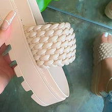Load image into Gallery viewer, PU Leather Open Toe Platform Sandals