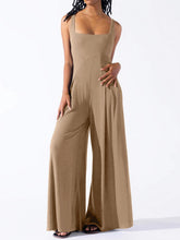 Load image into Gallery viewer, Square Neck Wide Strap Jumpsuit